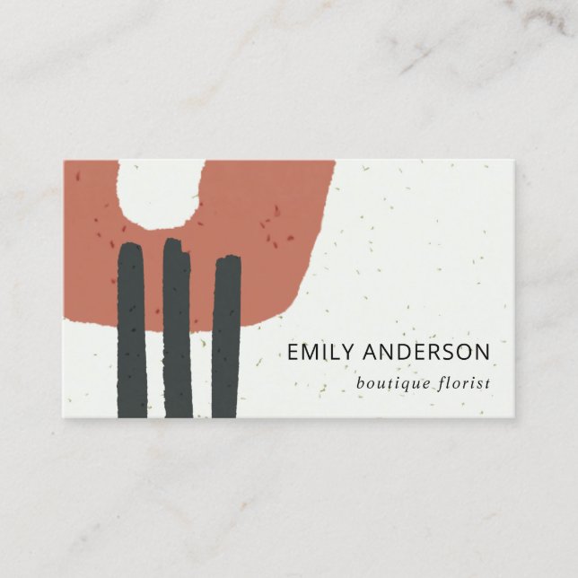 CARTÃO DE VISITA TEXTURA ABSTRATO CERAMICA TERRACOTA MODERNA (Frente)