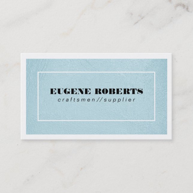 Cartão De Visita Textura Azul / Borda 2 (Frente)