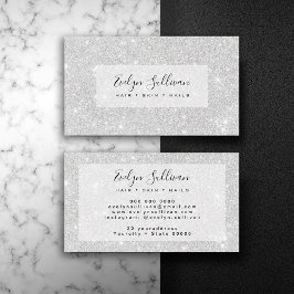 Cartão De Visita Textura Brilhante Branca de Têxtil