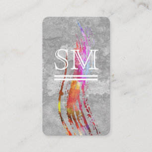 Cartão De Visita Textura Bruta Contemporânea