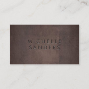 Cartão De Visita Textura castanha  Contexto simples