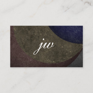 Cartão De Visita Textura colorida sofisticada com monograma