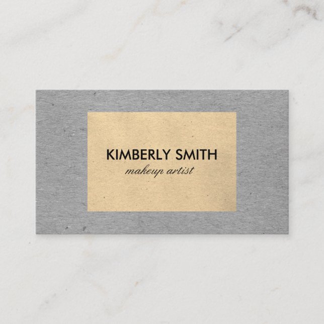 Cartão De Visita Textura Contemporânea de Dois Tom (Frente)