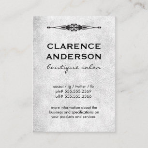 Cartão De Visita Textura da Cinza do elemento do ornamentado