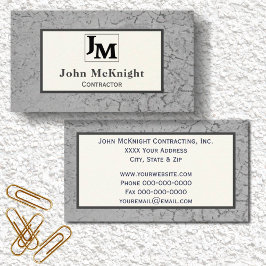 Cartão De Visita Textura de asfalto de cinza com logotipo personali