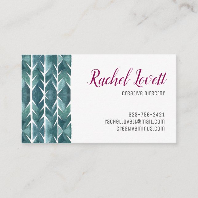 Cartão De Visita Textura de Cactus (Frente)