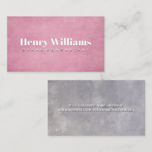 Cartão De Visita Textura de Cinza rosa