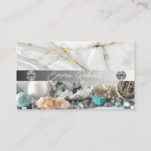 Cartão De Visita Textura de Cristal de Quartzo de Ametista Mineral
