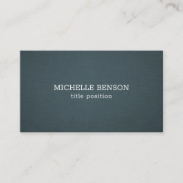 Cartão De Visita Textura de linho de Cinza azul