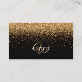 Cartão De Visita Textura de Luxo Elegante Brilho Dourado