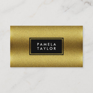 Cartão De Visita Textura Dourada e Contemporânea Moderna de Lux