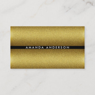 Cartão De Visita Textura Dourado minimalista do brilho