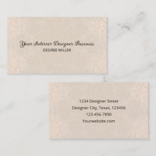 Cartão De Visita Textura Elegante Simples Castanha