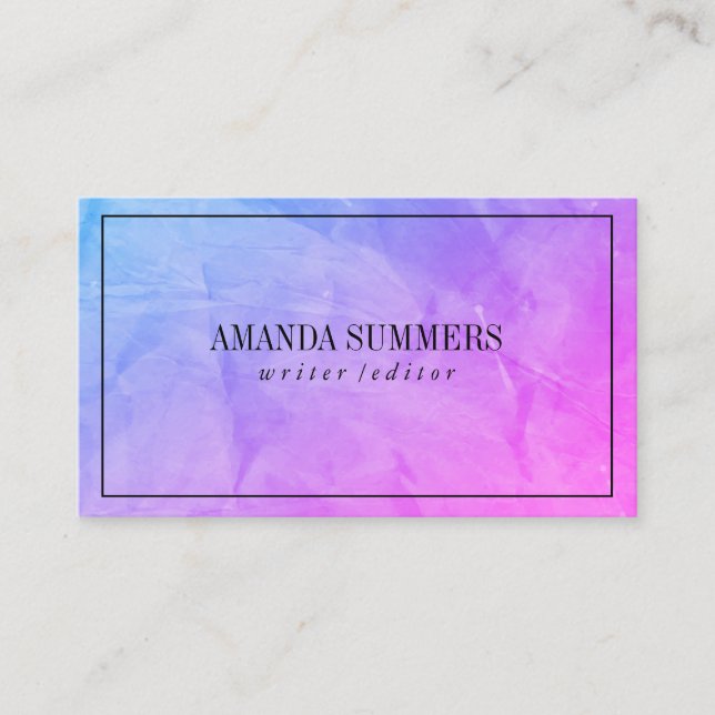 Cartão De Visita Textura em rugas (Frente)