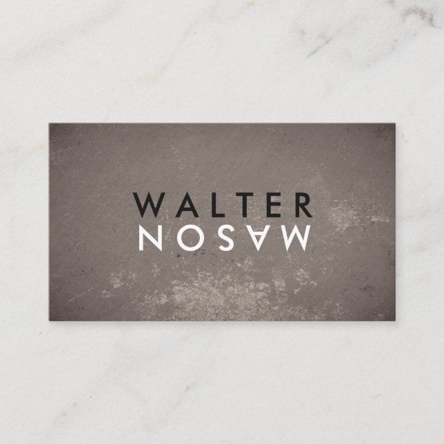 Cartão De Visita Textura Grungente do Sacudir Carta (Frente)
