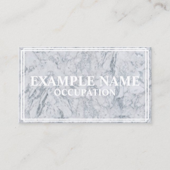 Cartão De Visita Textura mármore personalizada (americana) (Frente)