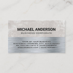 Cartão De Visita Textura Metálica  Antecedentes Grungy