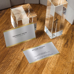 Cartão De Visita Textura Metálica De Prata E Dourada