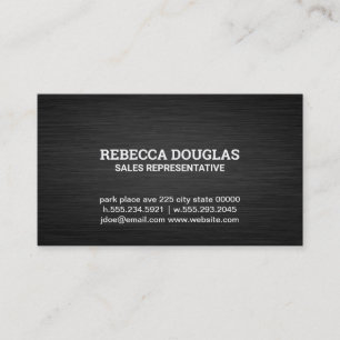 Cartão De Visita Textura Metálica Escura Simples