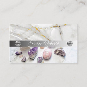 Cartão De Visita Textura Mineral Ametist Crystal Quartz