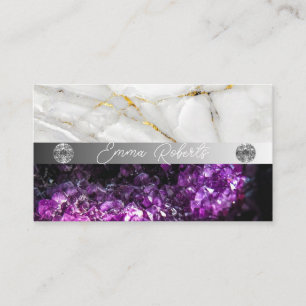 Cartão De Visita Textura Mineral Ametyst Crystal Quartz Business C