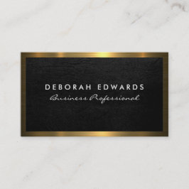 Cartão De Visita Textura Negra | Dourado Shine Metálico