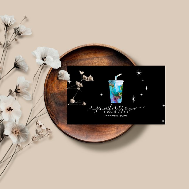 Cartão De Visita Textura ombrada do Tumbler (Criador carregado)