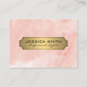 Cartão De Visita Textura rosa Dourada de luxo