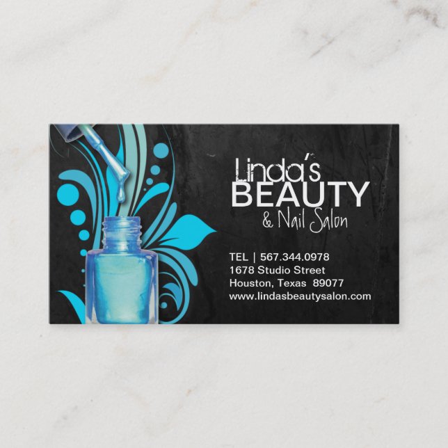 CARTÃO DE VISITA TEXTURED DO SALÃO DE BELEZA DO (Frente)