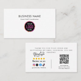 Cartão De Visita Thank You For Shopping