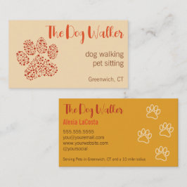 Cartão De Visita The Dog Walker Modern Professional