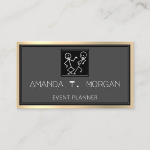 Cartão De Visita The Event Planner Dance Wedger Modern