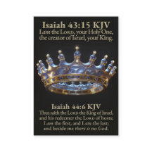The First and Last LORD King of Israel KJV Card