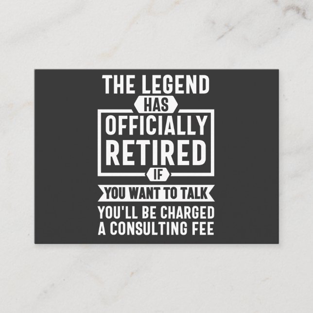 Cartão De Visita the legend Has Officially Retired (Frente)