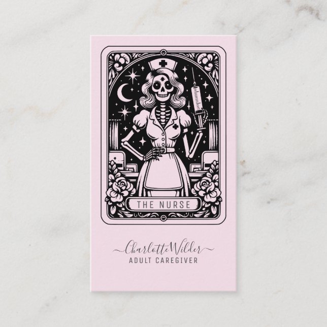 Cartão De Visita The Nurse Tarot Business Card (Frente)