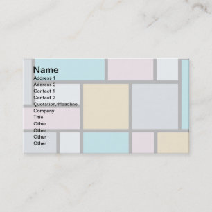 Cartão De Visita Theo van Doesburg - composição 17 - arte de