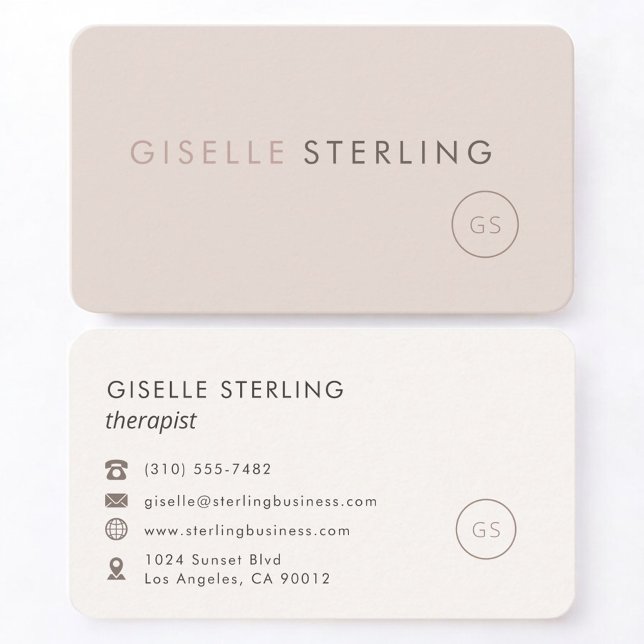 Cartão De Visita Therapist Feminine Professional (Criador carregado)