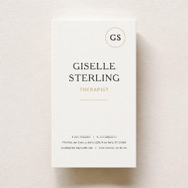 Cartão De Visita Therapist Mental Health Minimalist Professional