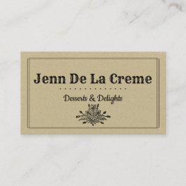 Cartão De Visita Thiste Floral Retro Vintage