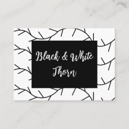 Cartão De Visita Thorn Black and White Thorn