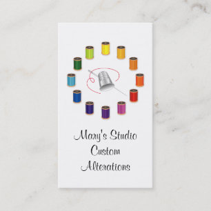 Cartão De Visita Threads, Agulhas e fios de costura