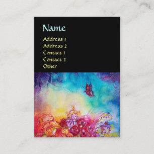 CARTÃO DE VISITA THUMBELINA, FLOWER BASKET E BUTTERFLY