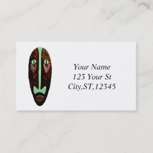 Cartão De Visita Thunder_Cove de Máscara Longa Tiki