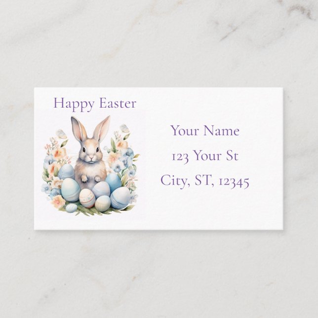 Cartão De Visita Thunder_Cove do soquete do felz pascoa (Frente)