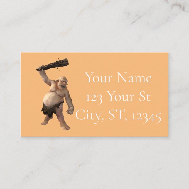 Cartão De Visita Thunder_Cove do Troll Feio (Frente)