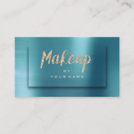 Cartão De Visita Tiffany Ocean Dourado Typoógrafo Makeup Artista 3D