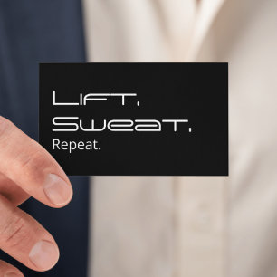 Cartão De Visita Tifografia de Workout de Malhação do Treinador Pes