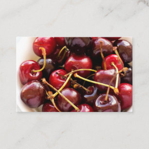 Cartão De Visita tigela de cerejas