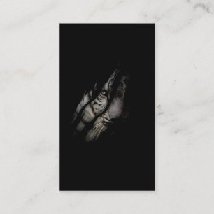 Cartão De Visita Tigre Branco Rosto Rasgado Garra Selvagem Safari A