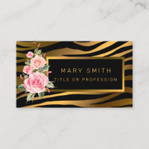 Tigre Floral Moderno De Luxo Adicionar Seu Texto